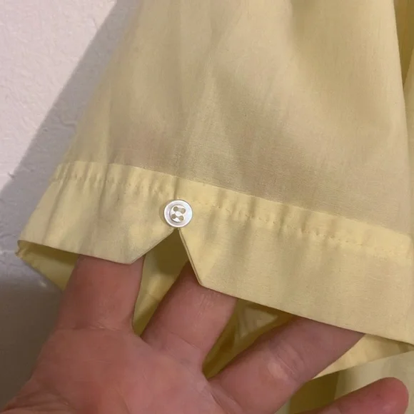 Guayabera by Haband of Paterson yellow mens shirt L - Picture 7 of 10